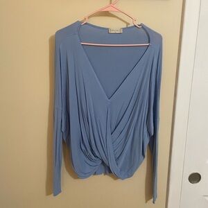 Altar’d State Blue Long Sleeve Women's Top